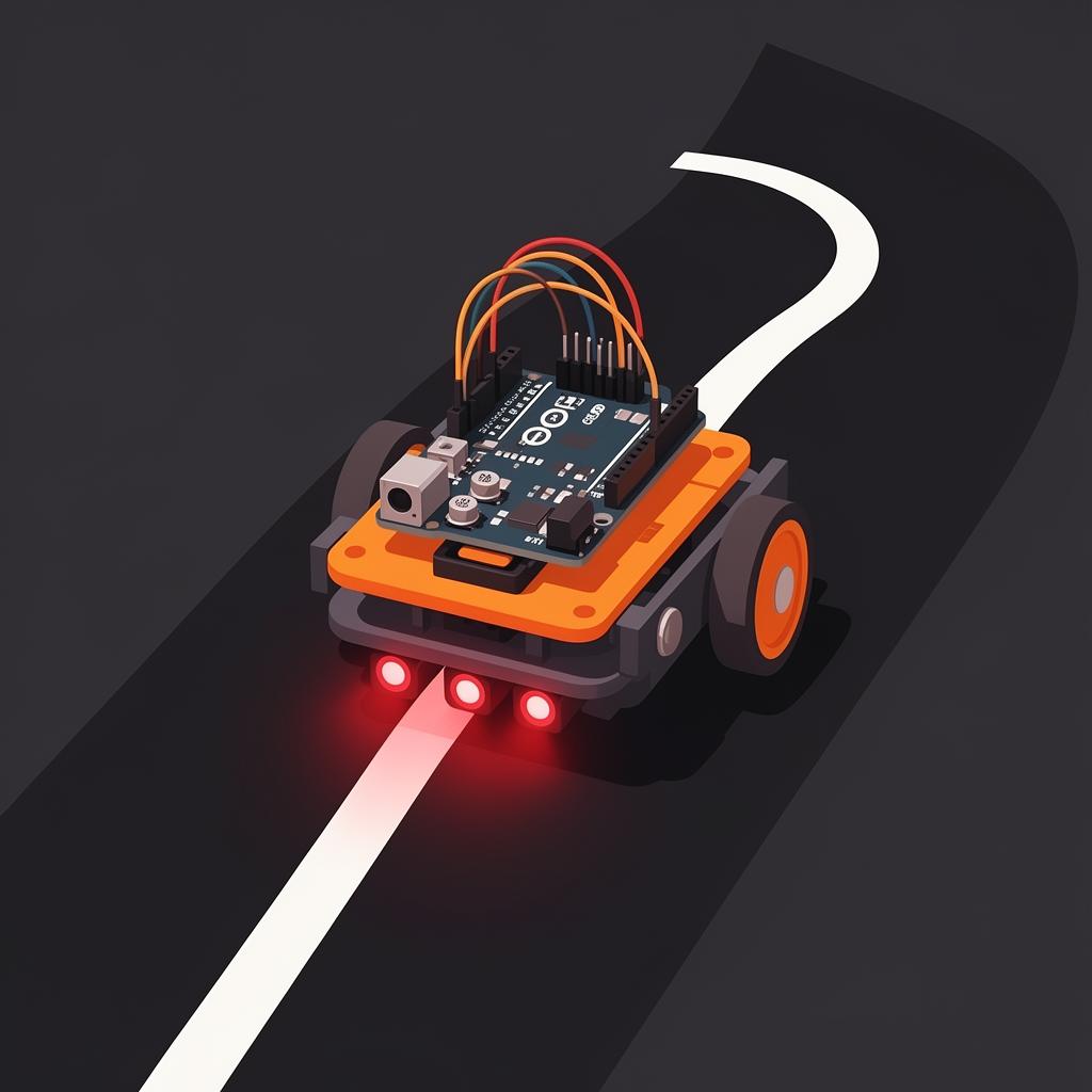Line Following Robot illustration